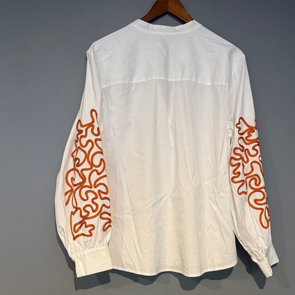 Chico ‘S White and Orange Button Down Shirt - Picture 7 of 7